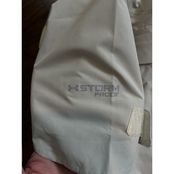 NWT Under Armour Stormproof Packable Jacket Waterproof Beige Women’s Sz XS $300 - Picture 3 of 10